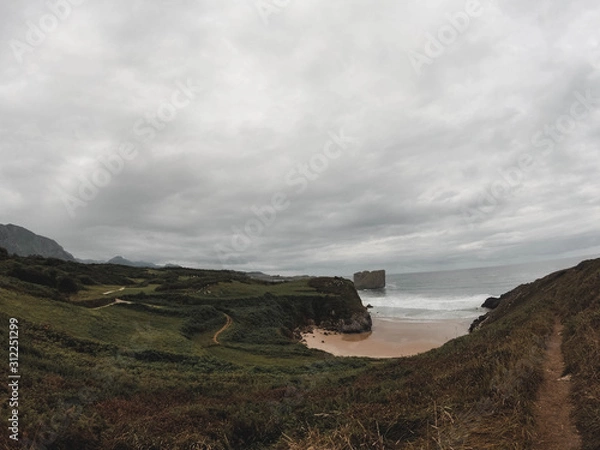 Obraz The beach from the mountain