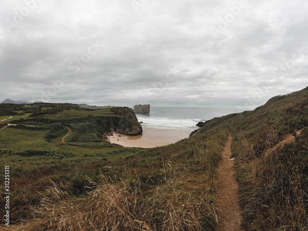 Obraz The beach from the mountain