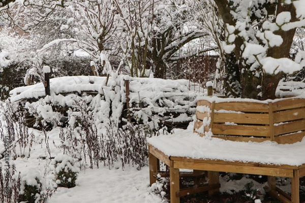 Obraz Winter im Naturgarten