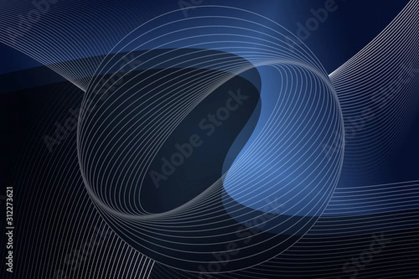 Obraz abstract, fractal, technology, blue, wave, design, wallpaper, effect, pattern, light, universe, space, line, black, science, dark, perspective, motion, virtual reality, template, backdrop, texture