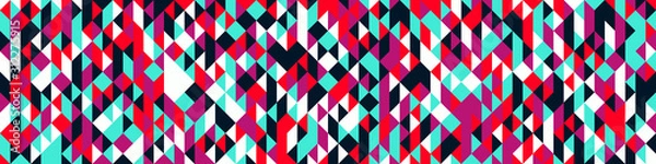 Fototapeta Pattern with random colored Diamonds Generative Art background illustration