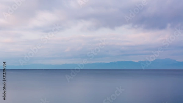 Fototapeta 夜明けの逗子海岸