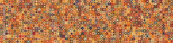 Obraz Pattern with random colored Circles Generative Art background illustration
