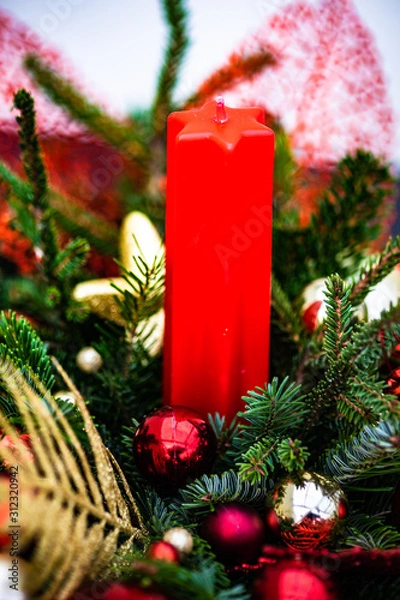 Fototapeta Christmas festive composition