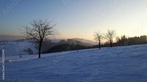 Obraz Abenddämmerung im Winter
