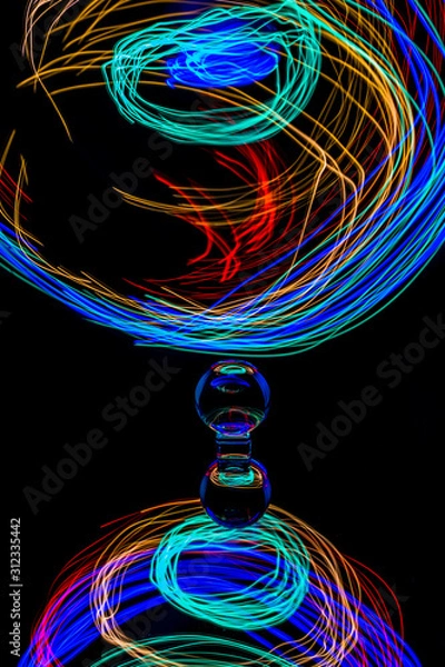 Obraz colorful swirl of light trails