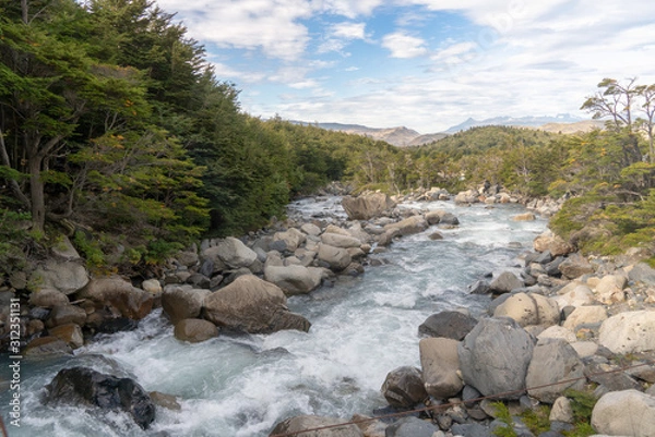 Fototapeta River Rapids and Rocks