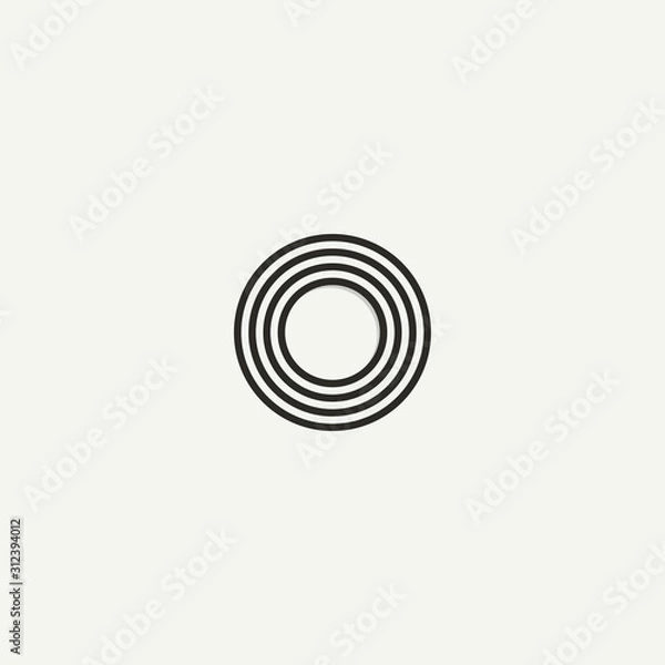 Obraz O logo. Abstract letter O logo design. Line creative symbol. Logo branding. Universal vector icon - Vector