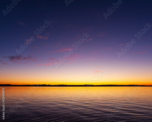 Obraz Glowing sunset on Torch Lake in Michigan