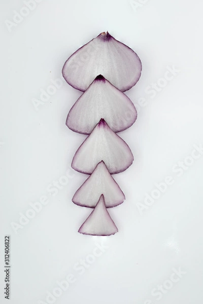 Fototapeta red onion on white background