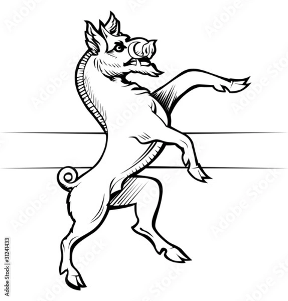 Obraz boar emblem