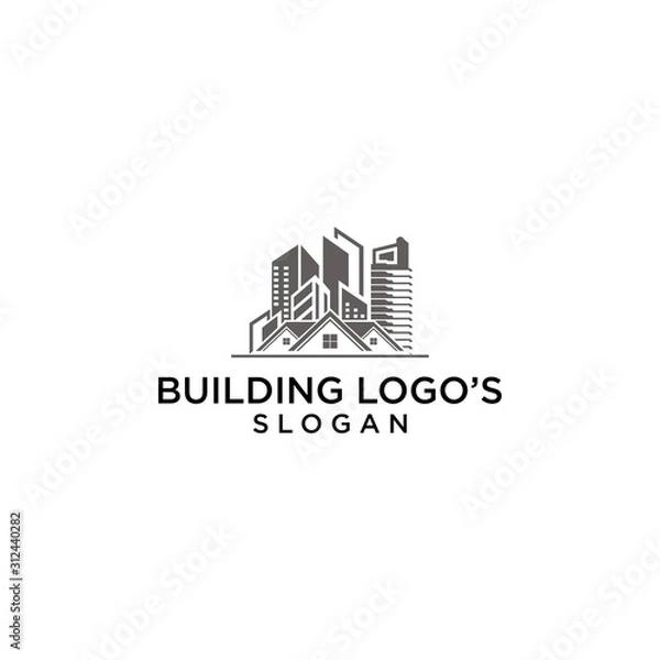 Fototapeta building logo simple premium