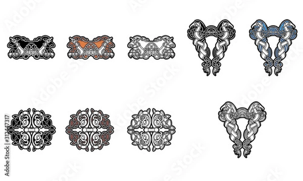 Obraz Celtic Ornament Vector Set 3012616