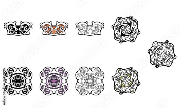 Obraz Celtic Ornament Vector Set 3012727