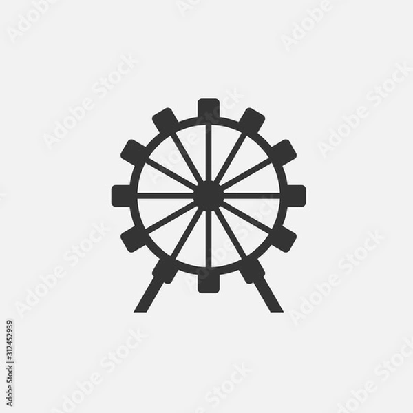 Obraz ferris wheel icon vector illustration for graphic design and websites