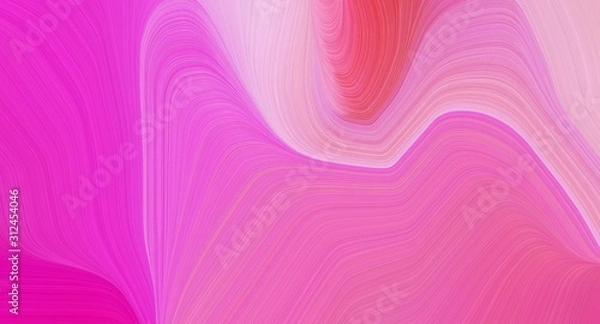 Fototapeta waves artistic colorful abstract background with neon fuchsia, pink and deep pink colors. can be used as poster, background or wallpaper
