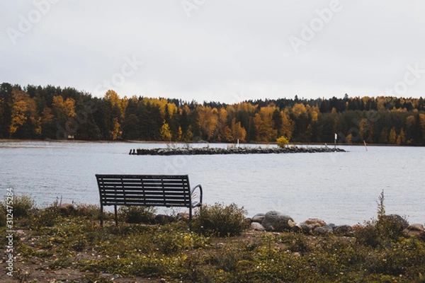 Obraz Banco en el lago