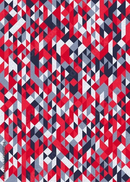 Obraz Pattern with random colored Diamonds Generative Art background illustration