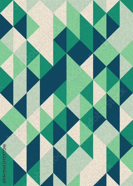 Fototapeta Pattern with random colored Diamonds Generative Art background illustration