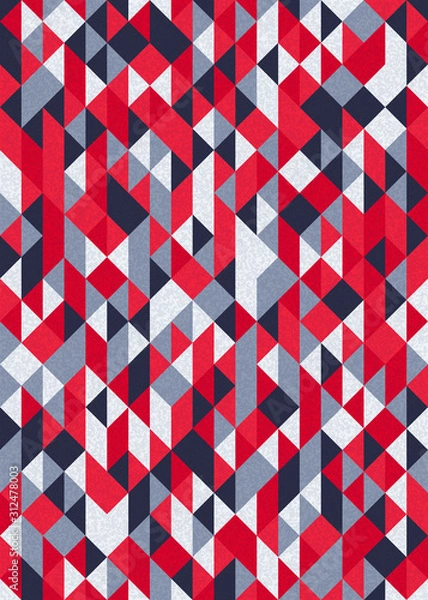 Obraz Pattern with random colored Diamonds Generative Art background illustration