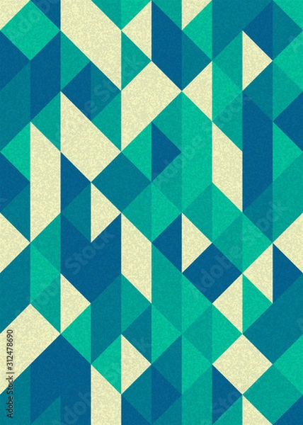 Fototapeta Pattern with random colored Diamonds Generative Art background illustration