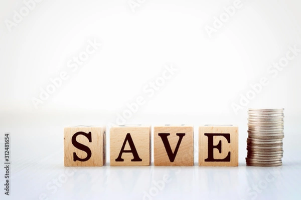 Obraz saving concept: Save money for success in the future
