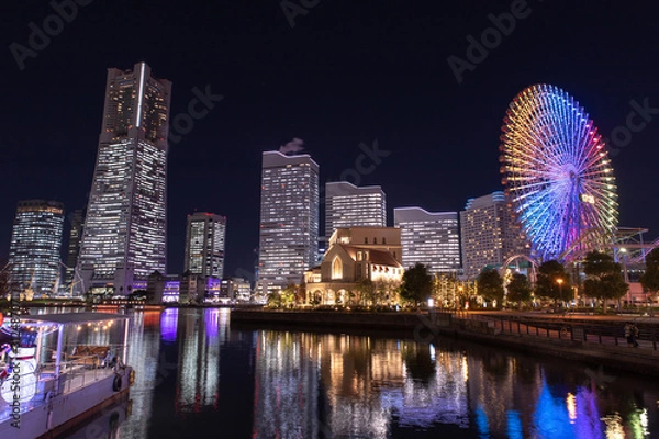 Fototapeta 横浜の夜景　みなとみらい21