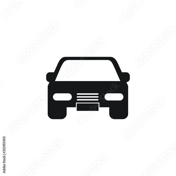 Fototapeta car icon in flat design style. vector illustration