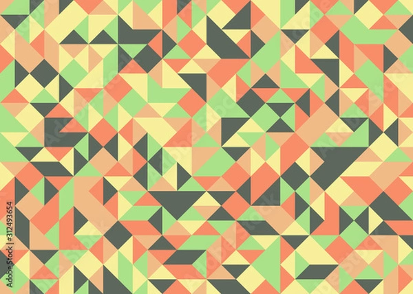 Fototapeta Pattern with random colored Diamonds Generative Art background illustration