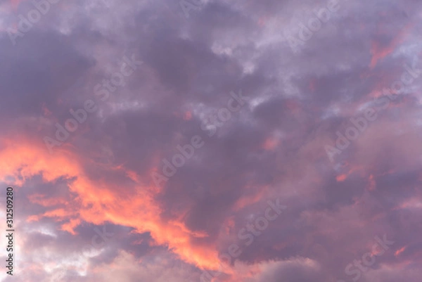 Fototapeta clouds edged with sunlight