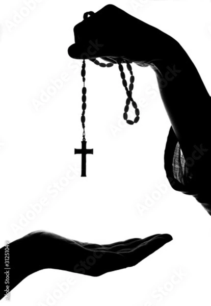 Obraz hand give rosary
