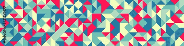 Obraz Pattern with random colored Diamonds Generative Art background illustration