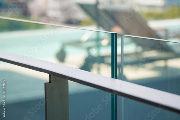 Fototapeta modern flat metal railing