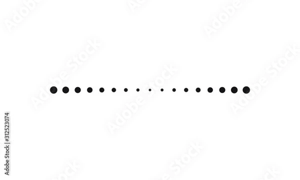 Fototapeta dotted line simple shape vector symbol icon design. 