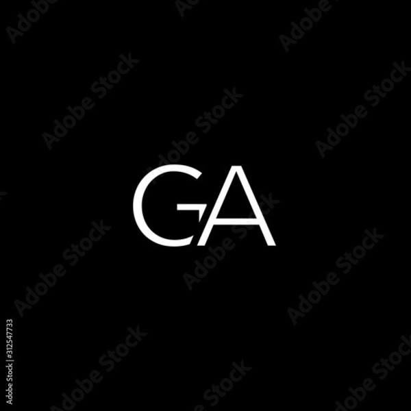 Obraz Unique modern artistic GA initial based letter icon logo