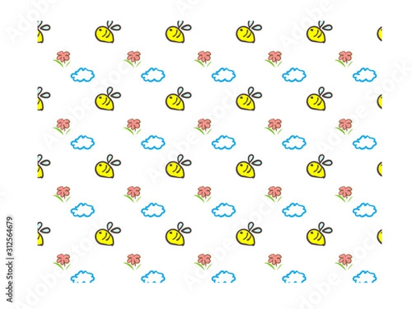 Fototapeta ミツバチ柄