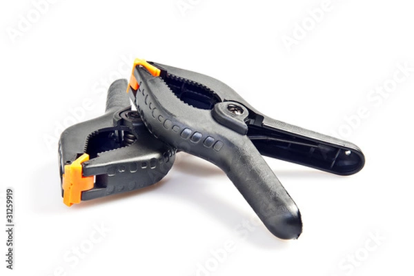 Fototapeta clamps black plastic