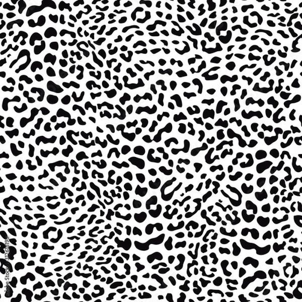 Fototapeta Seamless leopard and cheetah animal pattern