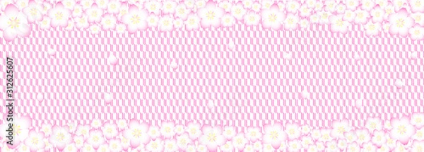 Fototapeta 日本の桜の花のレトロフレーム