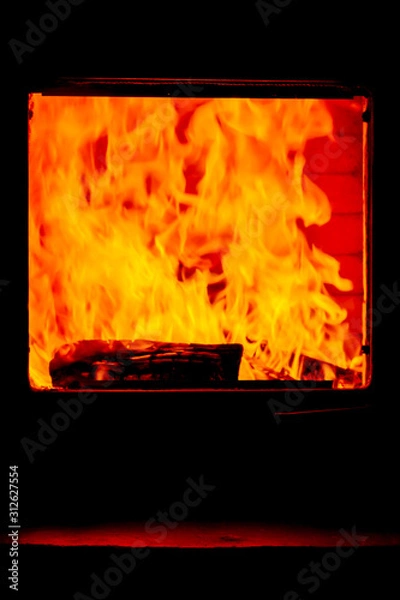 Obraz fire in fireplace
