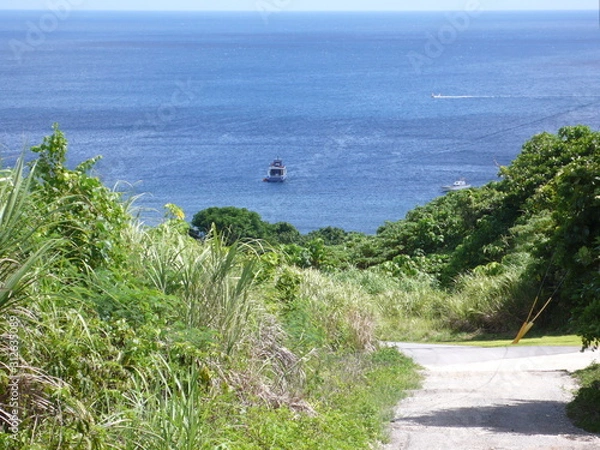 Obraz 海　ボート　坂