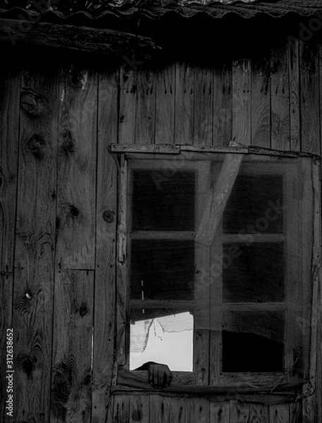 Fototapeta abandoned window