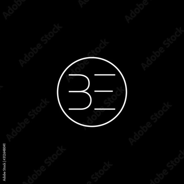 Obraz Unique minimal creative BE initial based letter icon logo