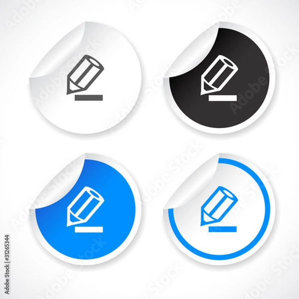 Fototapeta Stickers for web. Vector.