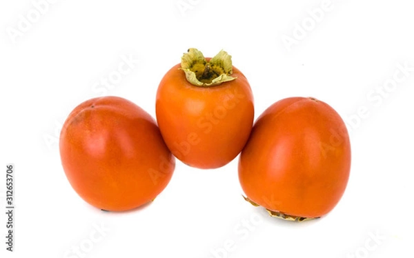 Fototapeta Persimmon on a white background