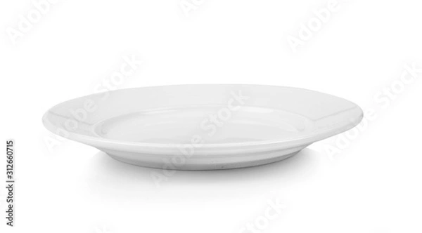 Obraz white plate isolated on white background
