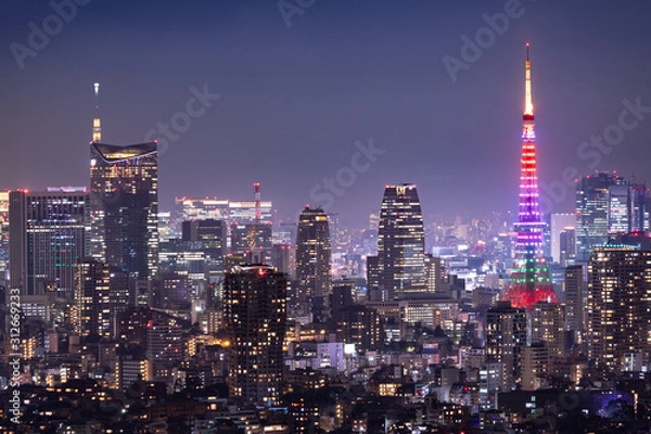 Fototapeta 美しい東京の夜景