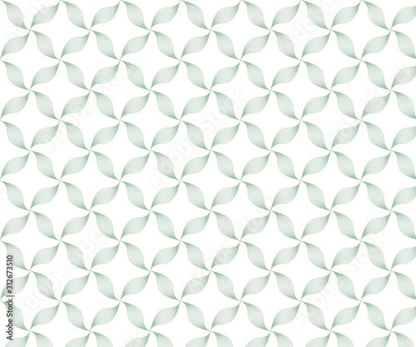 Fototapeta Linear vector pattern, repeating petals
