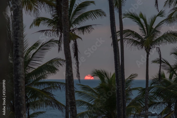 Obraz Red sunset over Indian ocean