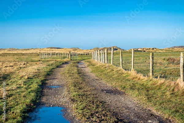 Fototapeta The landscape of the Sheskinmore Nature Reserve between Ardara and Portnoo in Donegal - Ireland